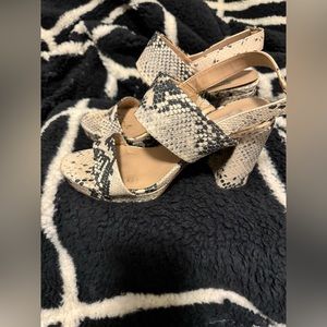 Steve Madden snake print heel